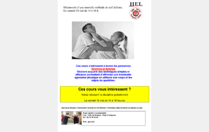 Le 16 mai. Séance de découverte de la self défense.