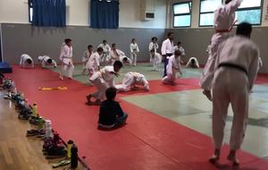 Cours en commun lors de la nuit au Judo. Juin 2018 