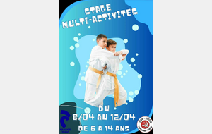 STAGE DE JUDO / multi-activités, Vacance de printemps du 08 au 12 Avril 2024