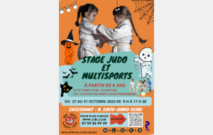 STAGE DE JUDO / multi-activités, Vacance de Toussaint du 27 au 31 Octobre 2025