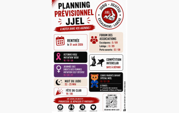 Planning prévisionnel saison 2026 - 2027
